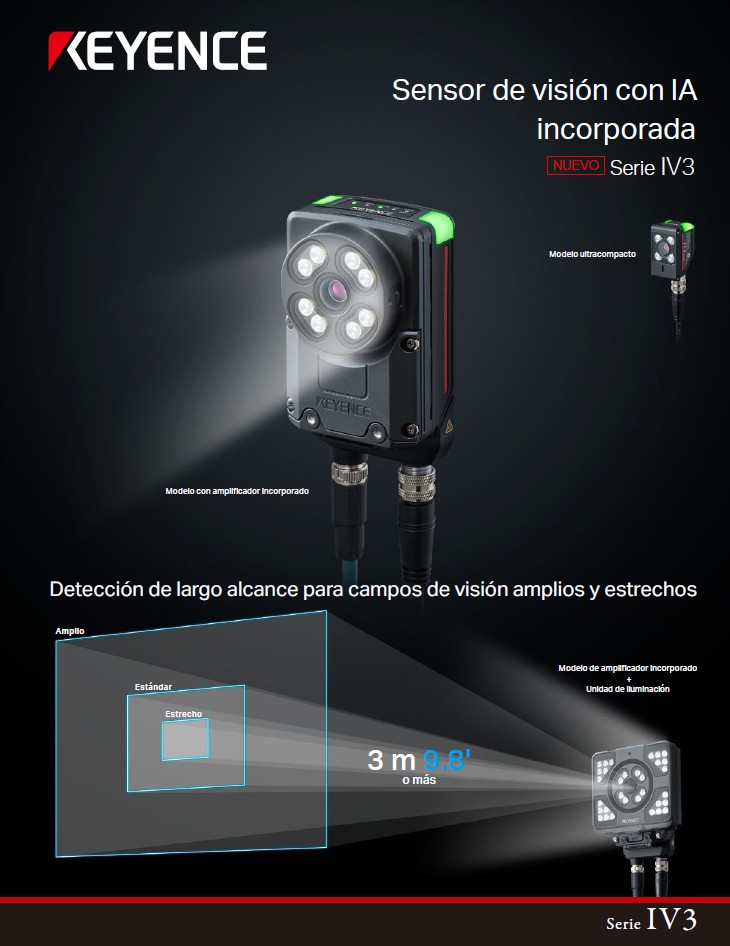 Sensor de visión con ia incorporada, serie iv3 - catálogo