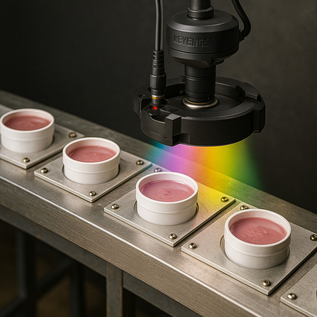 Inspección de defectos y partículas en envases de cosmética, perfumería y droguería